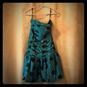 Teal Strapless Dress